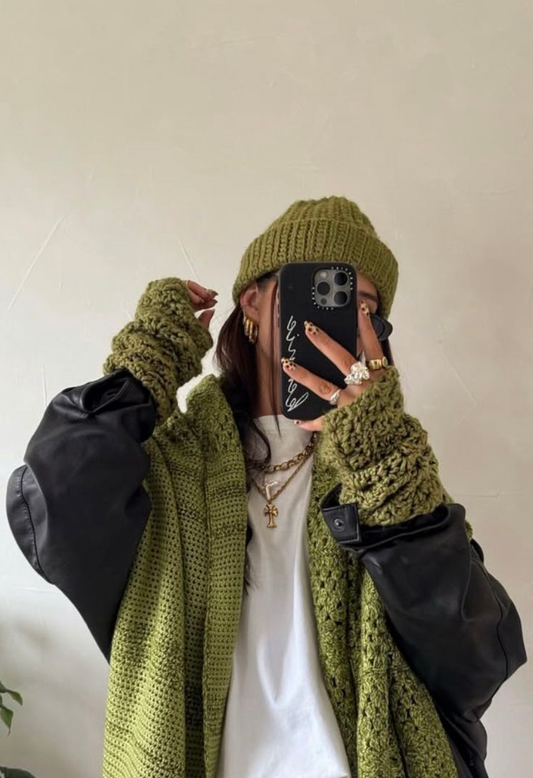 Conjunto Natural Touch (Cachecol + Gorro + Hand Warmers)