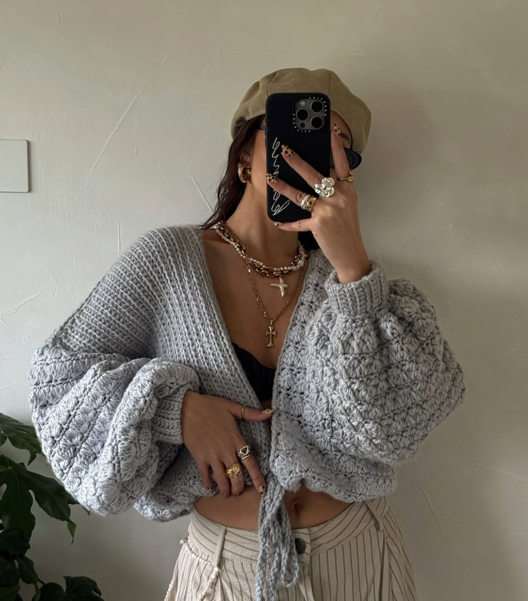 Cardigans Leaf Knit