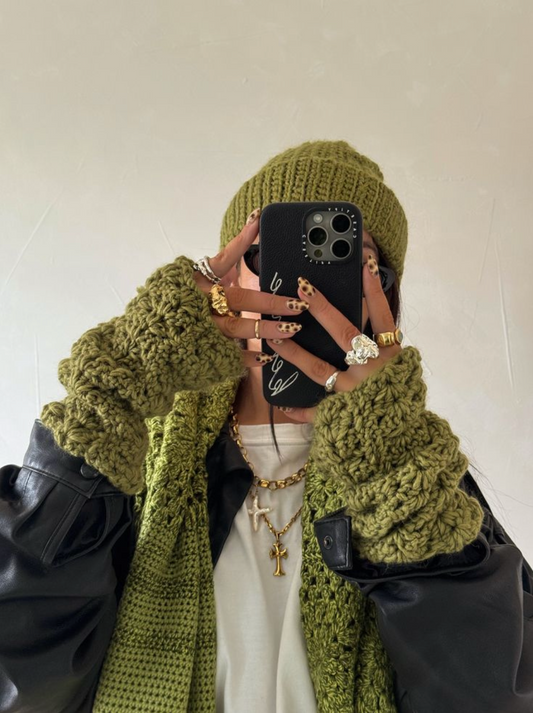 Conjunto Natural Touch (Cachecol + Gorro + Hand Warmers)