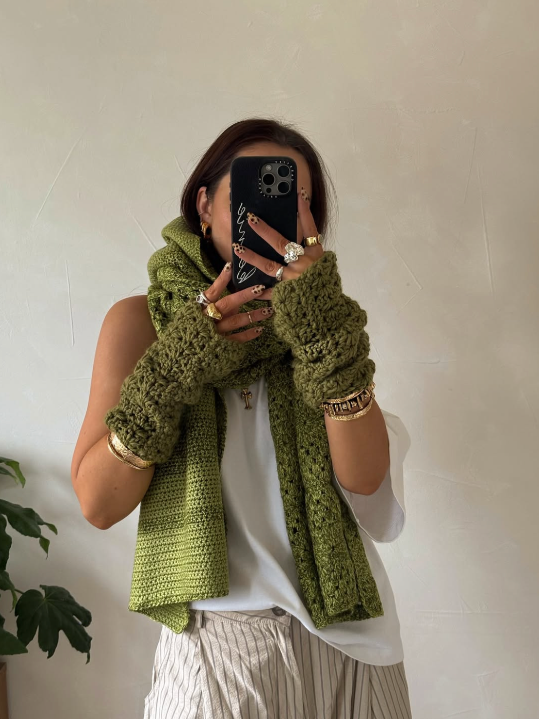 Conjunto Natural Touch (Cachecol + Gorro + Hand Warmers)
