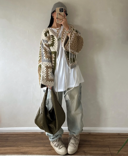 Black Patch Cardigan