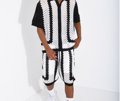 Conjunto Crochet Monochrome Riviera