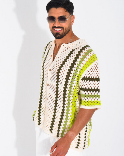 Camisa Crochet Lime Riviera