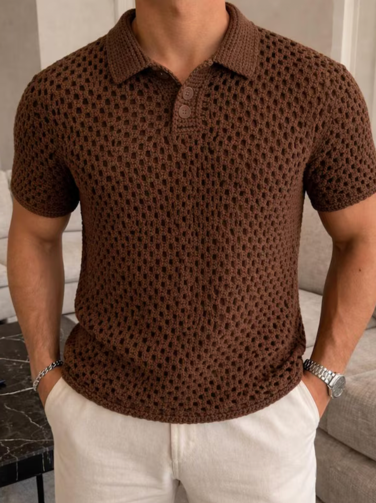 Polo Crochet Essence Chocolate
