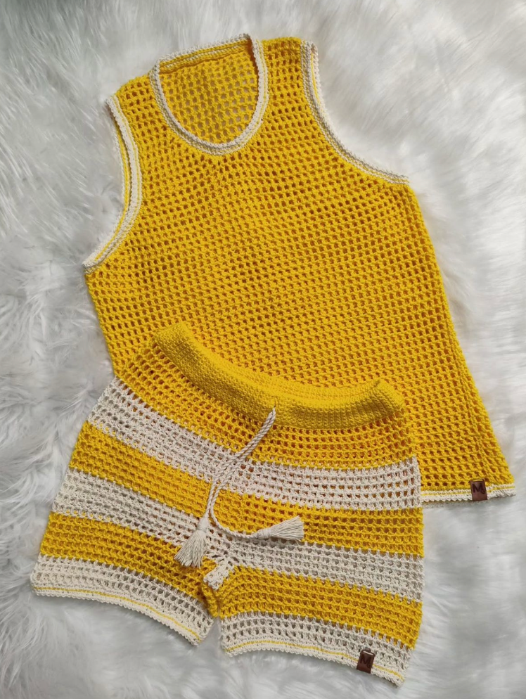 Conjunto Sol de Verão Crochet