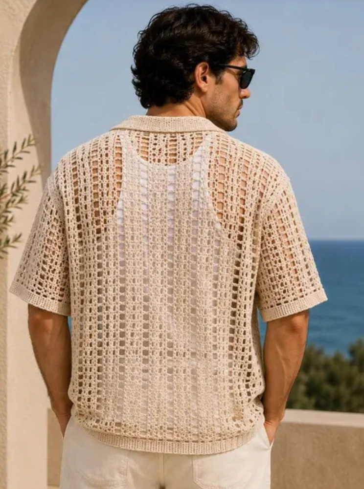 Camisa Crochet Ivory Breeze