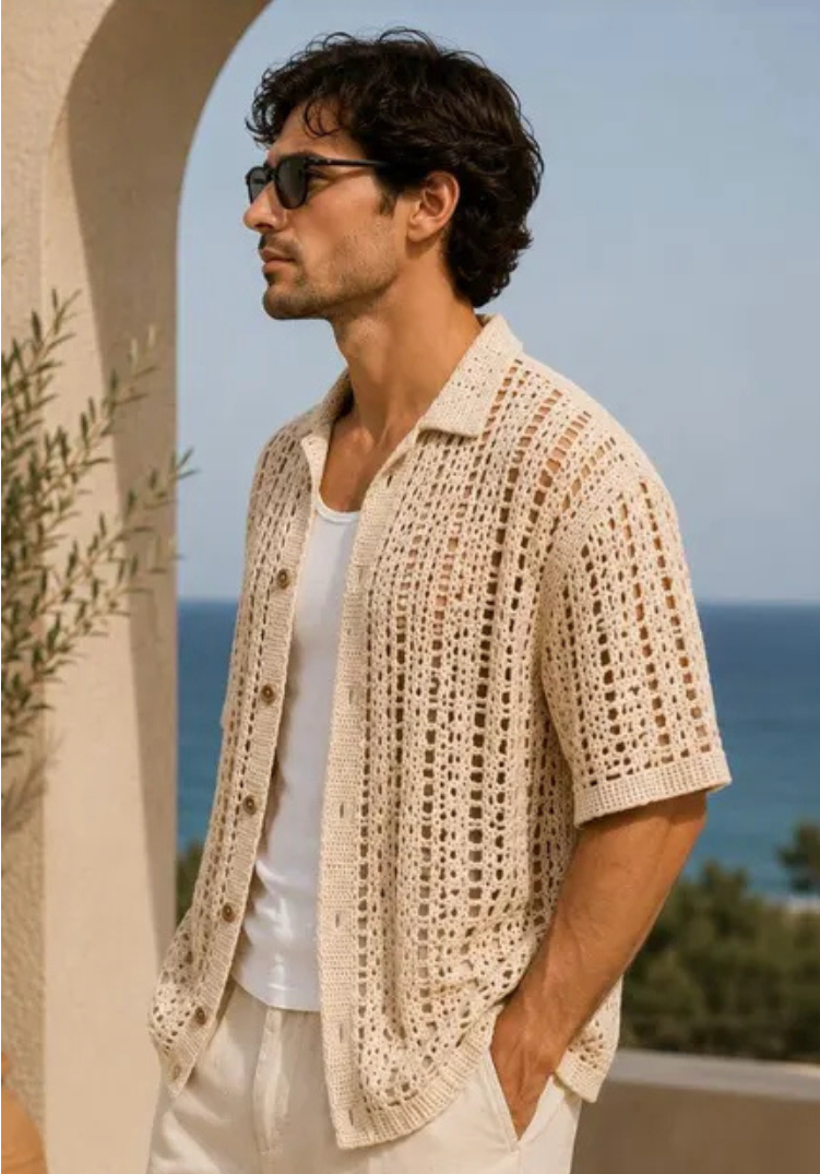 Camisa Crochet Ivory Breeze