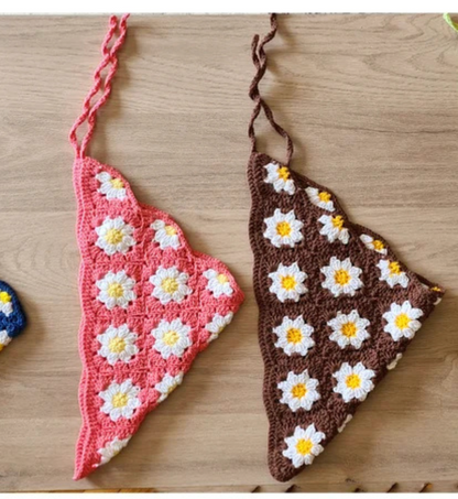 Daisy Crochet Bandana