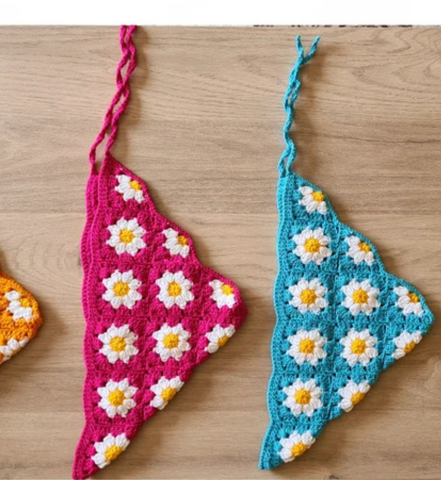Daisy Crochet Bandana