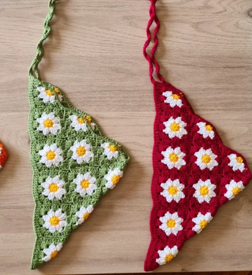 Daisy Crochet Bandana
