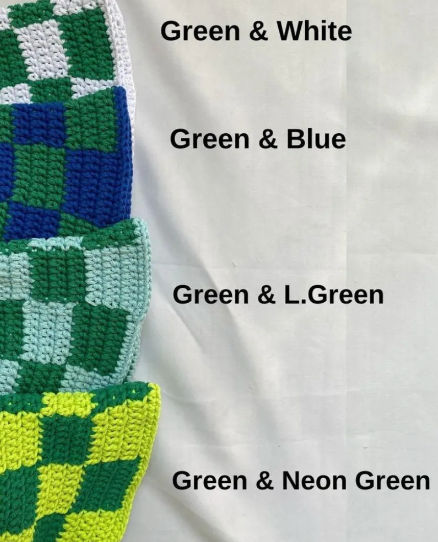 Checkerboard Crochet Bucket Hat