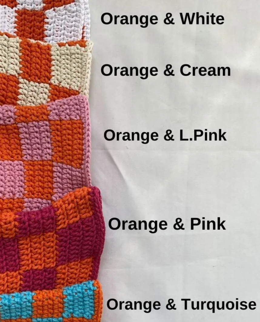 Checkerboard Crochet Bucket Hat