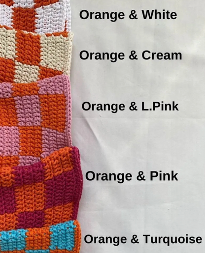 Checkerboard Crochet Bucket Hat