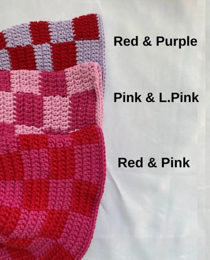 Checkerboard Crochet Bucket Hat