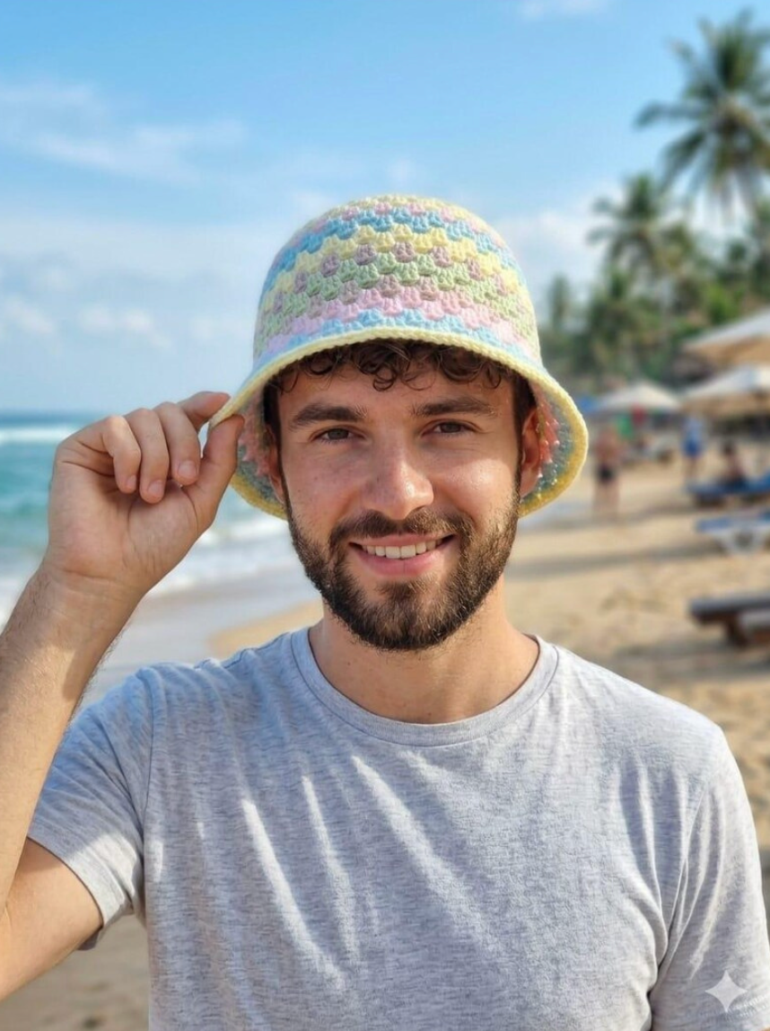 Bucket Hat Pastel Crochet