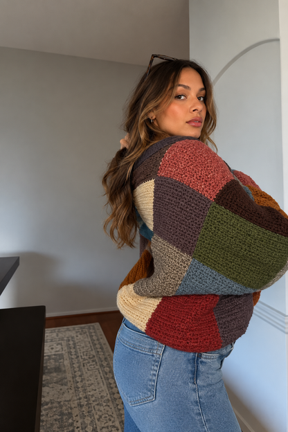 Cardigan de crochet Earth Mosaic, MOIKANA ROOTS (2)