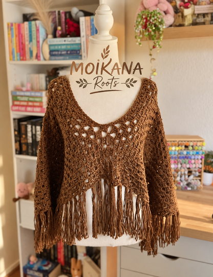 Poncho de Crochet Earth Soul
