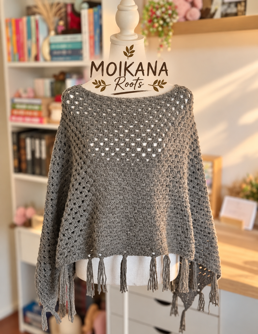 Poncho de Crochet Stone Spirit