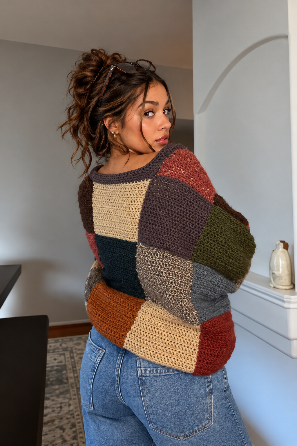 Cardigan de crochet Earth Mosaic, MOIKANA ROOTS (5)