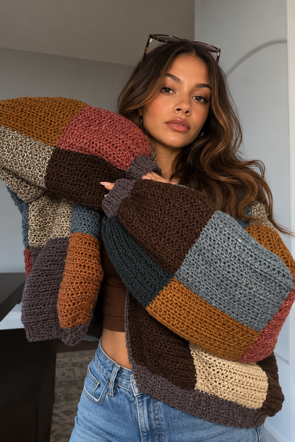 Cardigan de crochet Earth Mosaic, MOIKANA ROOTS (3)